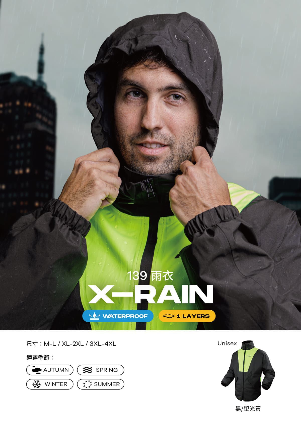 LS2 139 X-RAIN 防水輕便雨衣 介紹內容