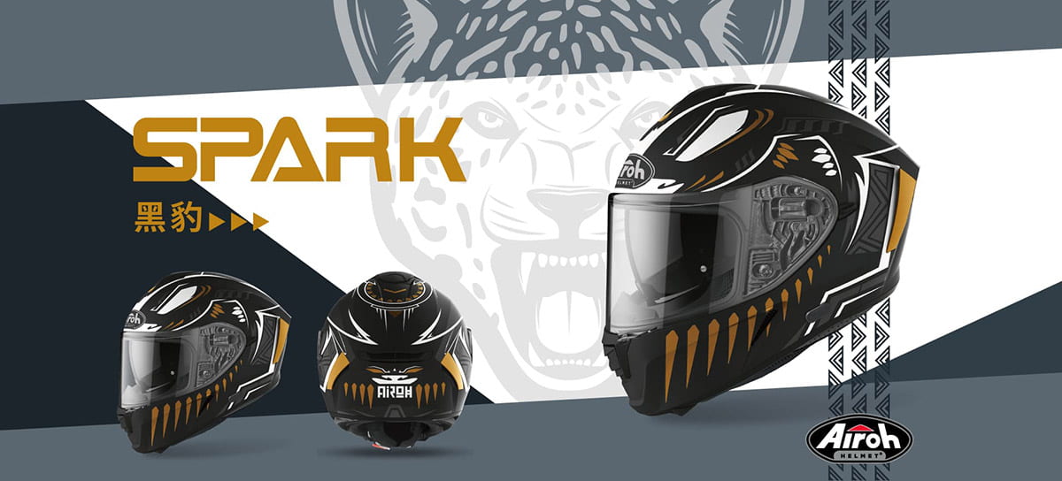 Airoh SPARK #1 黑豹 全罩